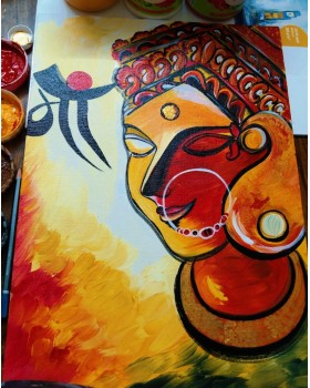 Canvas Painting- Maa Canvas Painting- Maa